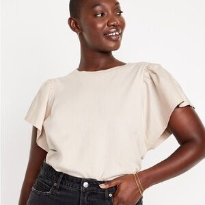 Old Navy Flutter Sleeve Combination Top
